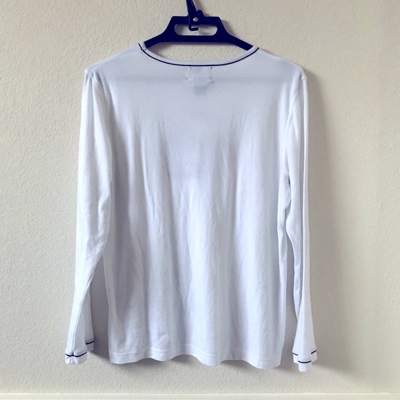 Designers Originals Studio Joy White Christmas Long Sleeves T-shirt Size Large - Picture 2 of 8